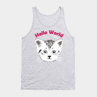 Hello World Kitten Tank Top